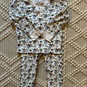 Roller Rabbit White and Green Kids Pajama Set